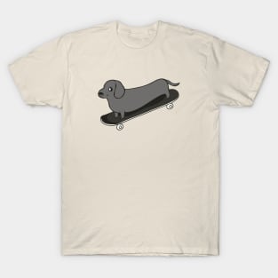 Skateboarding Dachshund T-Shirt